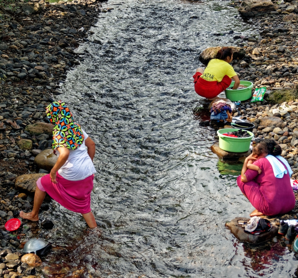 women wash